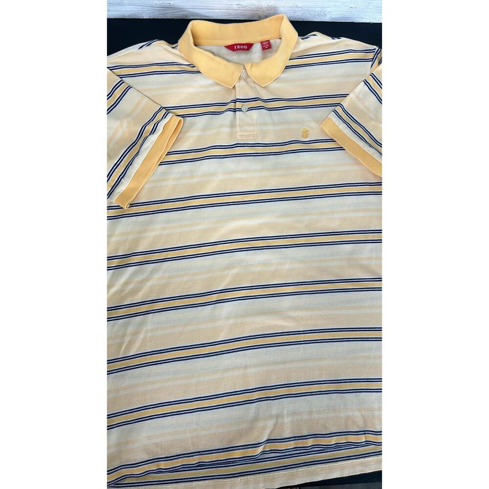 Men's Short Sleeve Polo Shirt Izod Yellow XL